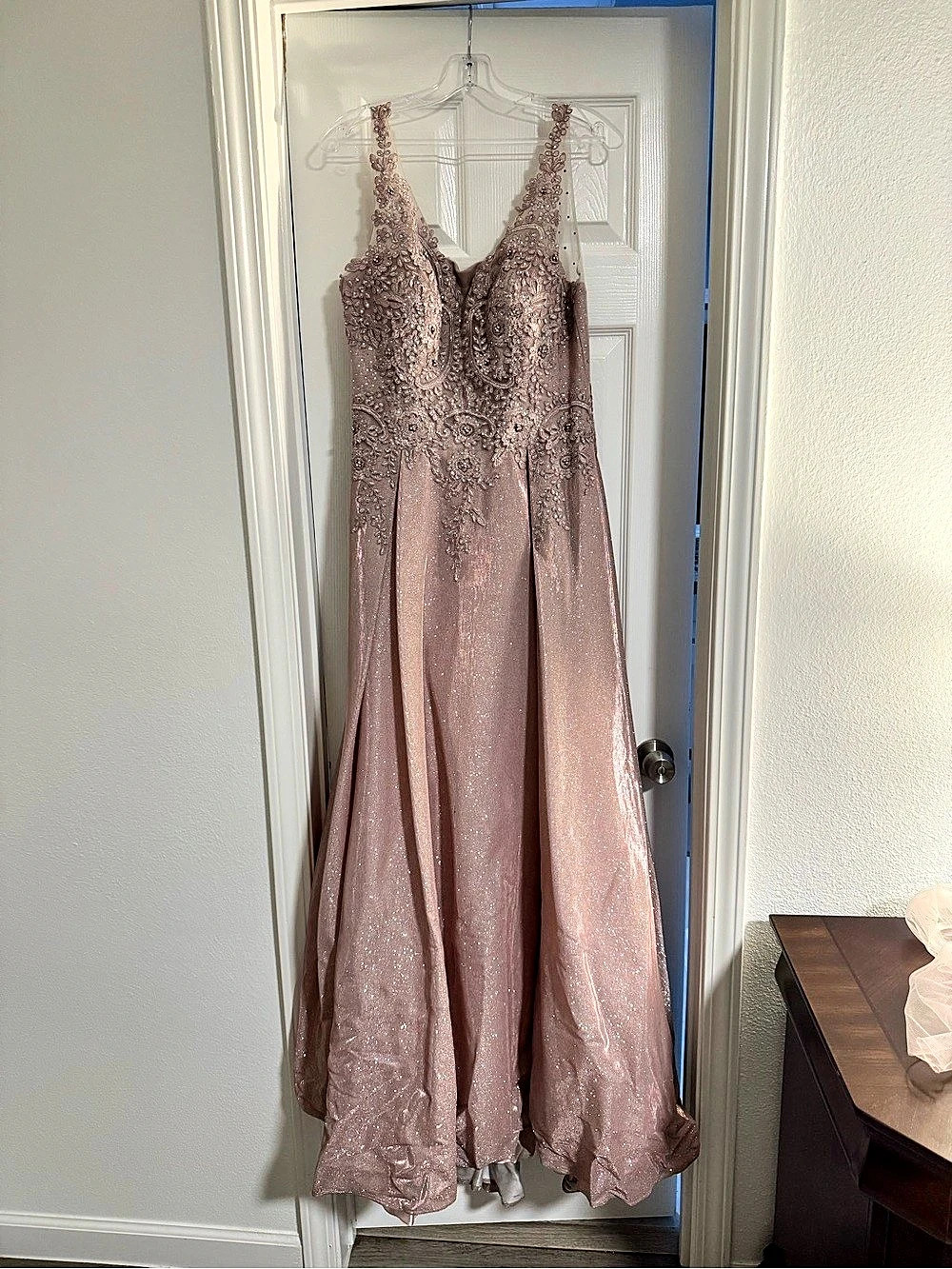 EUREKA Embellished Pink Maxi Dress Like New